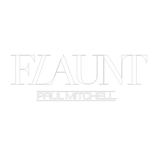 Abbildung des Logos unseres Partnerproduktes FLAUNT von Paul Mitchell.